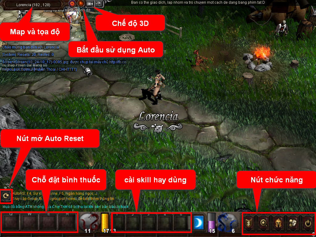 Chức năng chính của Game MU Thiên Tử