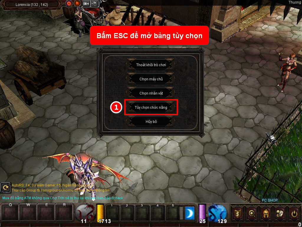 Chức năng chính của Game MU Thiên Tử